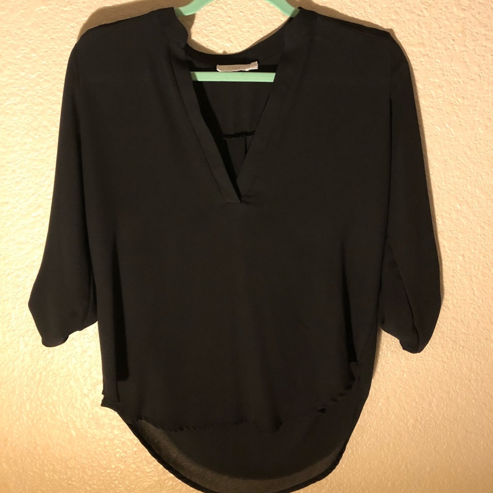 3/4 Sleeve Black Top